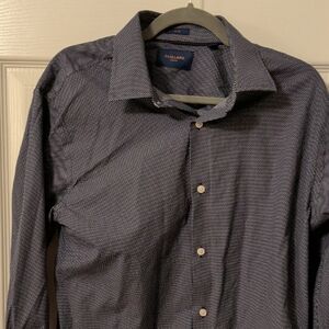 Farlaine Men's Navy Button Down Shirt